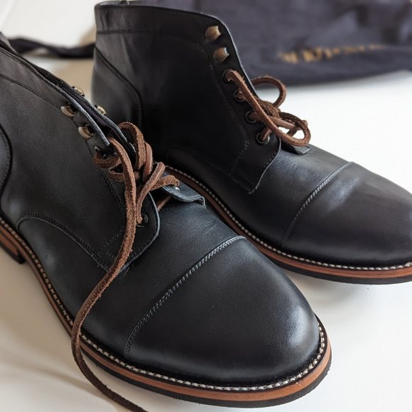 Handmade Miles & Louie Brubeck Short Boot in Black - 10.5M - Picture 5 of 9